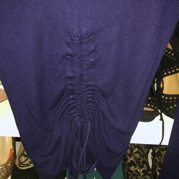 Venus size XS navy blue long sleeve shirt with back tie - Picture 4 of 4